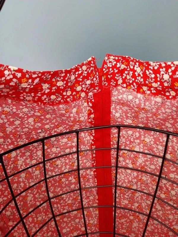 🌺 Robe fleurie artisanale en coton – Taille 46 Pièce unique 🌺 – photo 6